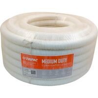 Tripac Medium Duty PVC Communications Corrugated Conduit White 32mm X 25m