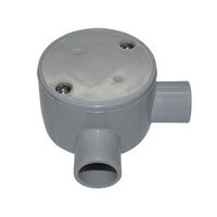 Shallow Junction Box Right Angle Entry 25mm Grey