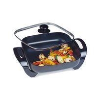 Electric Fry Pan 1500 Watts | Non-Stick Coating & Tempered Glass Lid | Multi-Setting Temperature Control by GAF