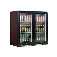 Double Door Beverage Centre 210L | 0°C to 10°C | Fan Assisted Cooling & LED Lighting | Black by GAF