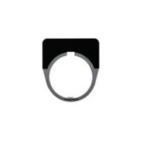 Pushbutton Legend Plate 1/2 Round | Black Field Color | Customizable Blank Design | White Lettering by Eaton