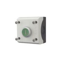 Industrial Control Pushbutton | Momentary Operation | 1 NC & 1 NO Contact | Green Titanium Bezel by Eaton