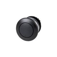 Mushroom Push Button Switch | Maintained Actuator | Black Head & Titanium Bezel | Eaton