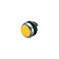 Illuminated Push Button Switch | Maintained Operation | Yellow Color | Titanium Bezel by Eaton