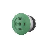 Mushroom Push Button Switch | Momentary Action | Green Color | Titanium Bezel by Eaton