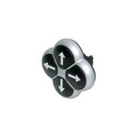 4-Way Pushbutton Switch | Momentary Non-Flush Actuators | Titanium Bezel & Arrow Indicator by Eaton