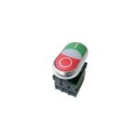 Double Actuator Push Button Switch | 85-264V AC | NC & NO Contacts | White LED by Eaton