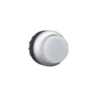 Illuminated Push Button Switch | Momentary Action | White with Titanium Bezel | CE Marked by Eaton