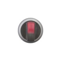 Illuminated Selector Switch | Maintained 3-Position | Red Actuator & Titanium Bezel by Eaton