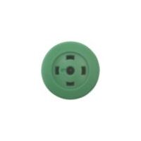 Mushroom Push Button Switch | Momentary Action | Green Color | Titanium Bezel by Eaton