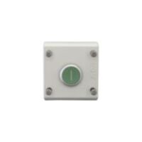 Industrial Control Pushbutton | Momentary Operation | 1 NC & 1 NO Contact | Green Titanium Bezel by Eaton