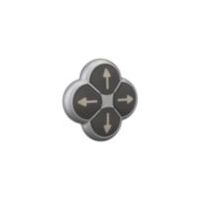 4-Way Pushbutton Switch | Momentary Non-Flush Actuators | Titanium Bezel & Arrow Indicator by Eaton