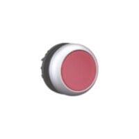 Illuminated Push Button Switch | Momentary Actuator | Red LED | Titanium Bezel by Eaton