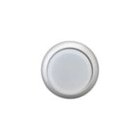 Illuminated Push Button Switch | Momentary Action | White with Titanium Bezel | CE Marked by Eaton