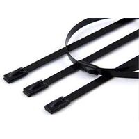 316 Grade Stainless Steel Cable Tie | Coated for Durability | 300mm x 4.6mm | 100 Pack by Tuff