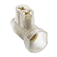 Double Screw Connector 32amp | Clear Insulating Plastic | Secure Connections | 3 x 6.0mm by Tuff