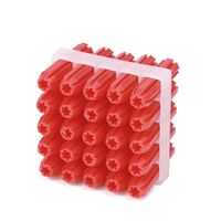 Red PVC Wall Plug 6g x 25mm | Pack of 100 | Durable for Masonry by Tuff