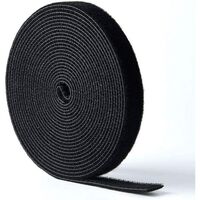 Hook and Loop Roll Black 25mm | Durable Fastening System | Versatile Length for DIY | Tuff
