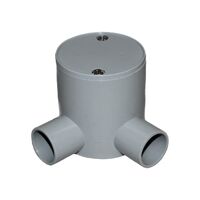 Right Angle Deep Junction Box | 25mm Size | Durable Plastic | Easy Conduit Direction by GTS