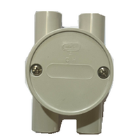 25mm Shallow Junction Box H Style | Durable Plastic or Metal | Easy Conduit Connections | Compact Design by GTS