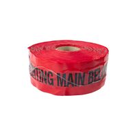 Detectable Fire Mains Warning Tape | 100mm Width | 250m Length | Red by GTS