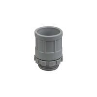 20mm Plain to Screwed Adaptor with Locknut | Durable Construction | Secure Fitting | Ideal for Electrical Conduit by GTS