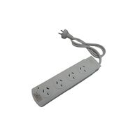 Power Board Surge Protector 4 Outlets | Compact Design & White Finish | GTS