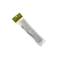 6 Port Power Board Surge Protected | Compact Design | Durable White Casing by GTS
