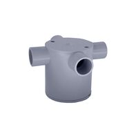 20mm Four Way Deep Junction Box | Durable Plastic | Ideal for Electrical Conduit | GTS