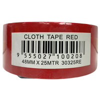 Cloth Tape Red 48mm | Strong Adhesion & High Durability | Multi-Surface Use by CW Brands