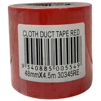 Cloth Tape Red 48mm | Strong Adhesion & High Durability | Versatile Use by CW Brands