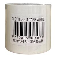 Cloth Tape White 48mm | Strong Adhesion & High Durability | Multi-Surface Use by CW Brands