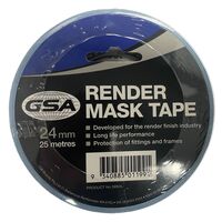 Render Mask Tape 24mm x 25m | UV Resistant | Waterproof | Clean Removal by CW Brands