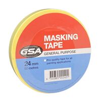 Masking Tape 24mm x 50m | Strong Adhesion | Clean Removal | Durable Material by CW Brands