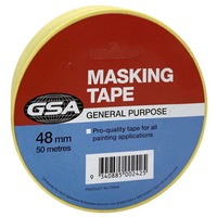 Masking Tape 48mm x 50m | Strong Adhesion | Clean Removal | Durable Material by CW Brands
