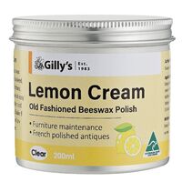 Lemon Cream Polish 200ml | Natural Beeswax & Stain Protection | Versatile for Wood & Leather by CW Brands