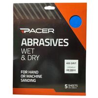 Wet and Dry Sandpaper Sheets 400 Grit | Moisture Resistant | 5 Sheets per Pack | CW Brands