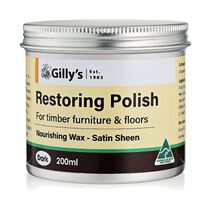 Restoring Polish for Dark Wood & Leather | 200ml | Conceals Scratches & Restores Luster | Long-Lasting Protection by CW Brands