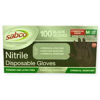 Nitrile Disposable Gloves Medium | 100 Gloves per Box | Chemical Resistant & Snug Fit by CW Brands