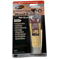 Wood Filler Natural 50g | Ready-Mixed & Paintable | Water-Based Formula by CW Brands