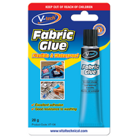 Fabric Glue 20GM | Water-Based Adhesive | Strong & Flexible Bond | Clear Finish by CW Brands