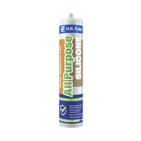 All Purpose Silicone Sealant 300g Cartridge | Neutral Cure | Anti-Fungal | Black by H.B Fuller