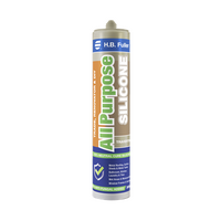 All Purpose Silicone Sealant 300g Cartridge | 100% Neutral Cure | Anti-Fungal & Flexible | Tile Grey by H.B Fuller