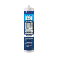 Glazing Acetic Cure Silicone Sealant | 300g Cartridge | UV Resistant & Permanently Flexible | Translucent by H.B Fuller