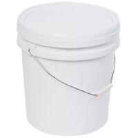 10L Plastic Bucket with Lid | Durable Plastic | Versatile Use | White by CW Brands