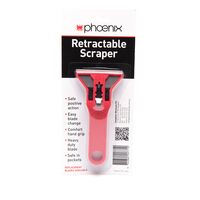 Retractable Scraper for Paint & Adhesive Removal | Safe Blade Mechanism | Easy Blade Replacement | CW Brands