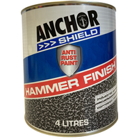 Hammer Finish Paint Charcoal 4LT | Durable Protective Coating | Uniform Hammer Pattern by CW Brands