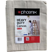 Heavy Duty Canvas Drop Cloth | 9-Ounce Material | Spill Resistant | 5' x 12' by CW Brands