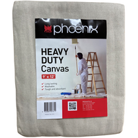 Heavy Duty Canvas Drop Cloth | 9-Ounce Material | Spill & Drip Resistant | 9' x 12' by CW Brands