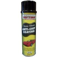Anti Chip Coating Black Aerosol | 400g | Elasticised Formula & Durable Barrier | Top-Coatable by CW Brands